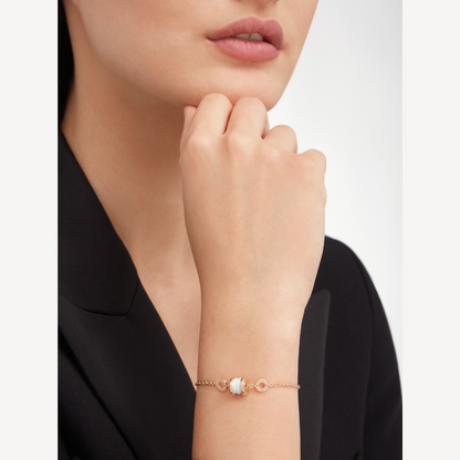 [⭐Miroze]ZERO 1 SOFT PINK GOLD AND WHITE CERAMIC BRACELET