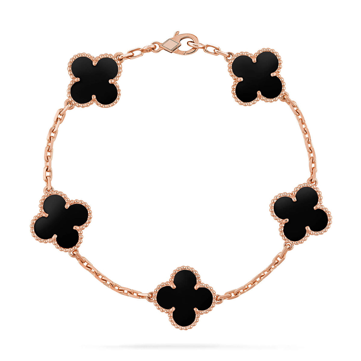 [⭐Miroze ]New CLOVER 5 MOTIF ONYXS BRACELET COLLECTION