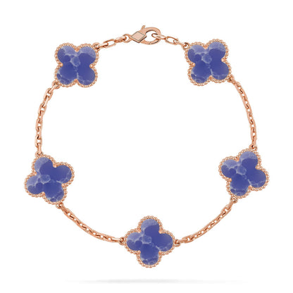 [⭐Miroze]CLOVER 5 MOTIF BLUE VEINS BRACELET COLLECTION
