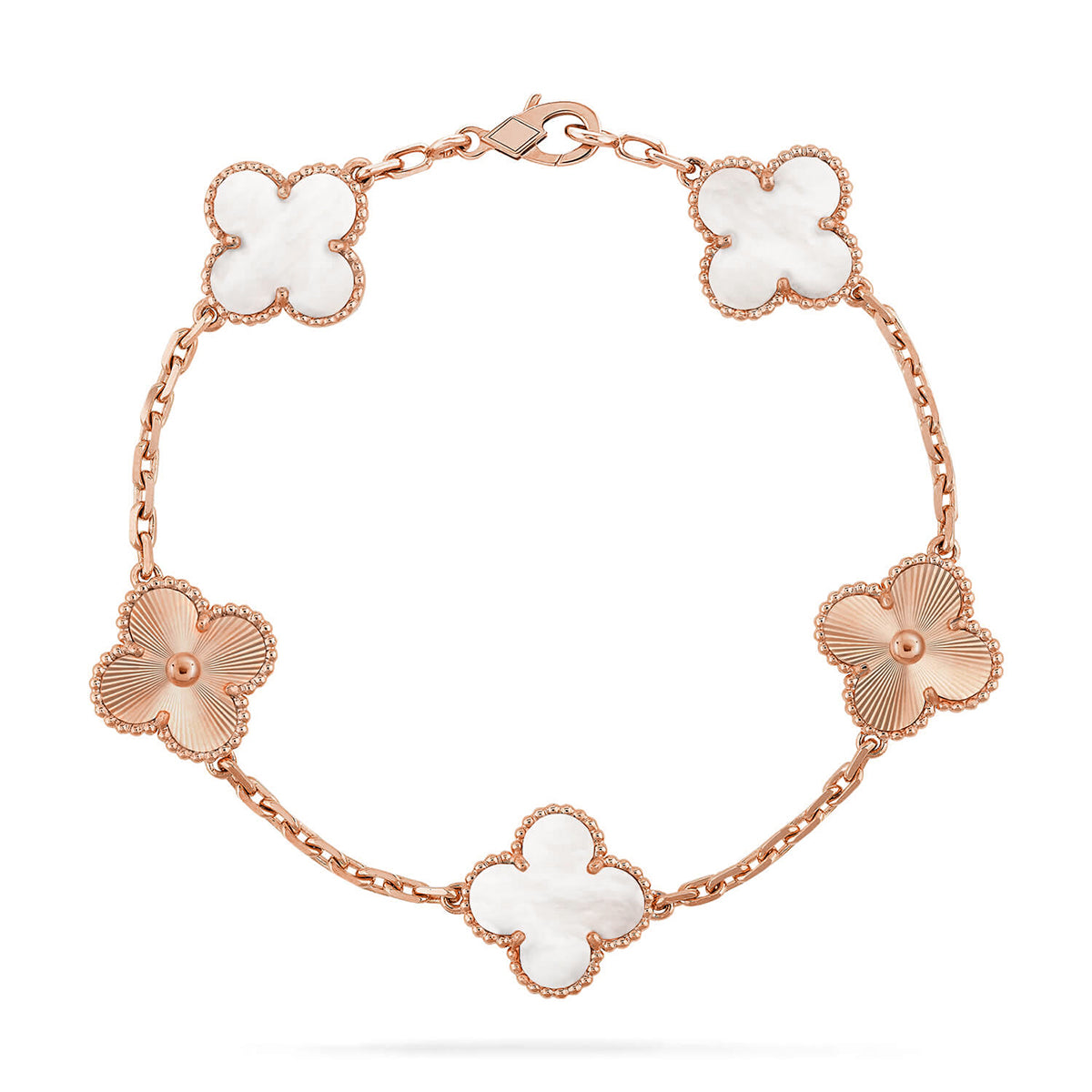 [⭐Miroze ]New CLOVER WHITE PEARL MOP 5 MOTIF BRACELET COLLECTION