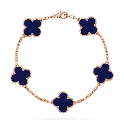 [⭐Miroze]CLOVER 5 MOTIF LAPIS LAZULI BRACELET COLLECTION