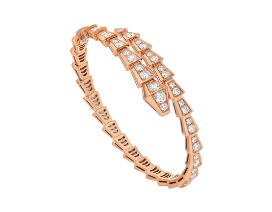 [⭐Miroze]SERPENTI BRACELET 6.8MM PINK GOLD DIAMOND