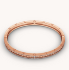 [⭐Veya]ZERO 1 SPIRAL AND PAVED DIAMOND PINK GOLD BRACELET