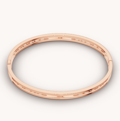 [⭐Miroze]ZERO 1 スパイラルロゴ ピンクゴールドブレスレット