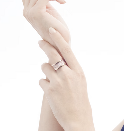 [⭐Miroze]ZERO 1 WITH PAVED DIAMONDS ON THE SPIRAL RING