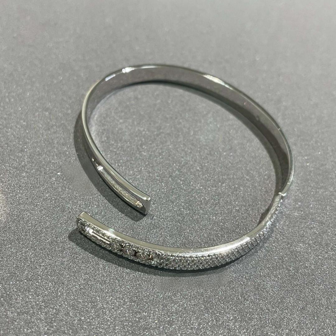 [⭐Miroze]Move Noa Rose Gold Pavé Diamond Bangle Bracelet