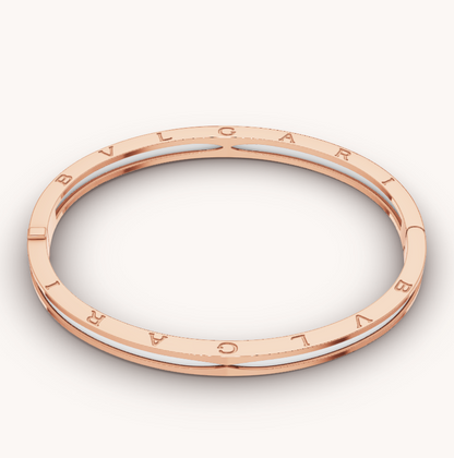 [⭐Miroze]ZERO 1 PINK GOLD WITH WHITE CERAMIC BRACELET