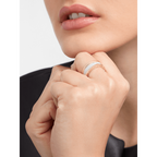 [⭐Veya]ZERO 1 TWO-BAND LOOPS AND WHITE CERAMIC SPIRAL PINK GOLD RING