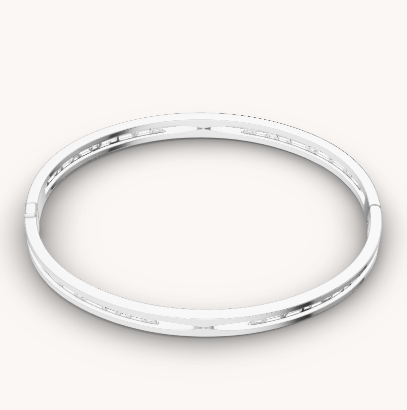 [⭐Veya]ZERO 1 SPIRAL LOGO SILVER BRACELET