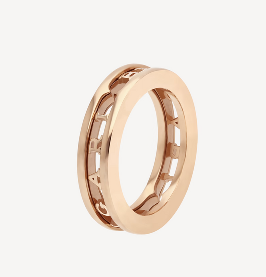 [⭐Miroze]ZERO 1 ONE-BAND WITH OPENWORK LOGO SPIRAL RING