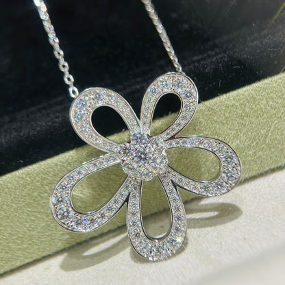 [⭐Miroze]FLOWERLACE NECKLACE FULL DIAMONDS