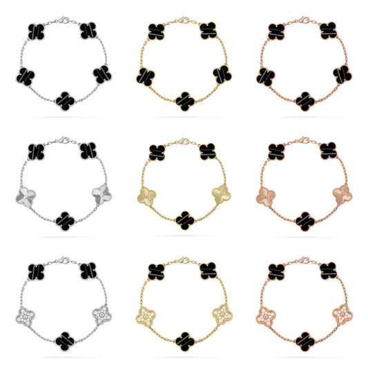 [[⭐Miroze] ]New  CLOVER 5 MOTIF PULSAR STONE BRACELET COLLECTION