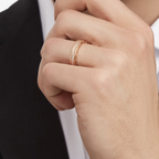 [⭐Veya]ZERO 1 ONE-BAND PAVED DIAMONDS ON THE SPIRAL RING