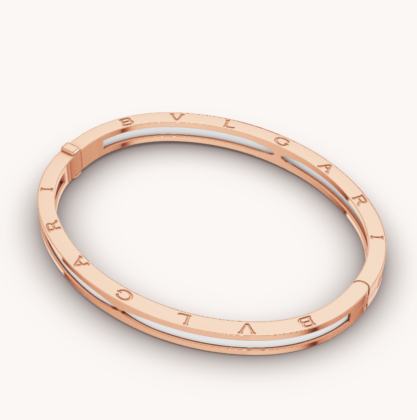 [⭐Miroze]ZERO 1 PINK GOLD WITH WHITE CERAMIC BRACELET