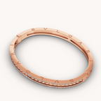 [⭐Veya]ZERO 1 SPIRAL AND PAVED DIAMOND PINK GOLD BRACELET