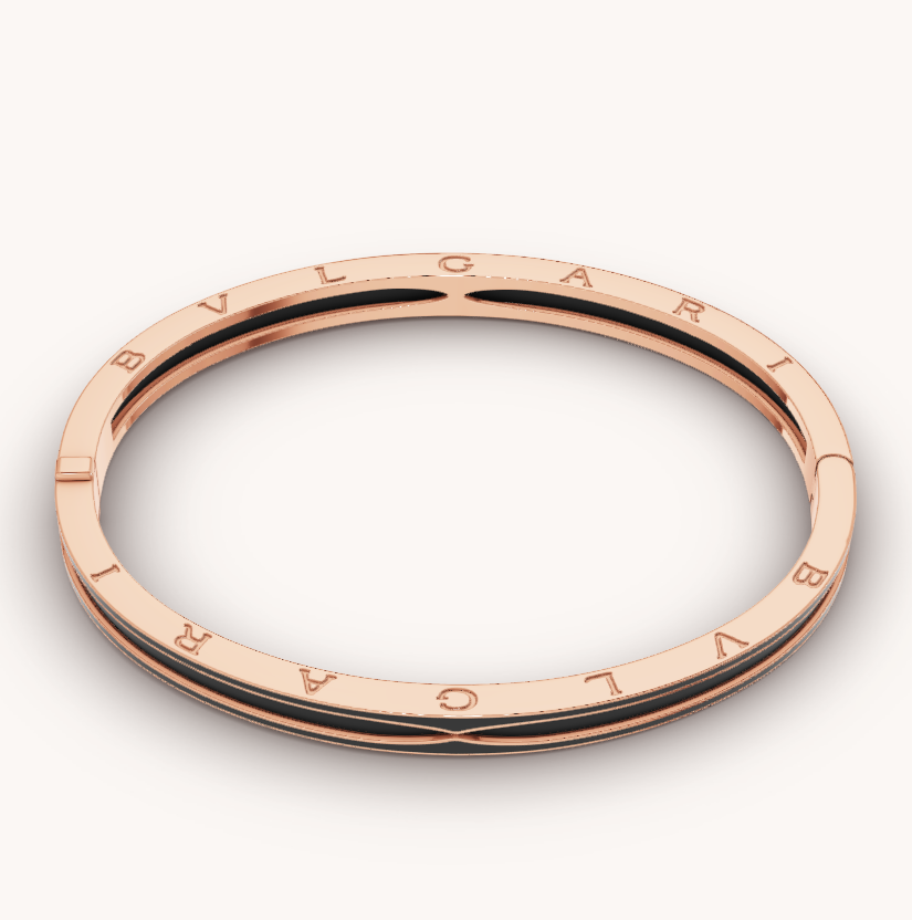[⭐Miroze]ZERO 1 PINK GOLD WITH MATTE BLACK CERAMIC BRACELET