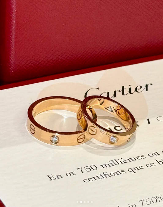 [⭐Miroze]LOVE RING 4MM 1 DIAMOND