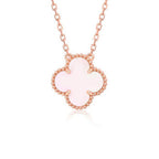 ⭐Miroze CLOVER 15MM PINK MOTHER-OF-PEARL SINGLE FLOWER NECKLACE