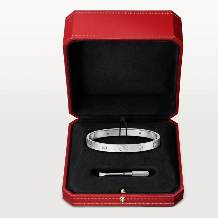 [⭐Miroze]LOVE BRACELET 6.1MM 4 DIAMONDS