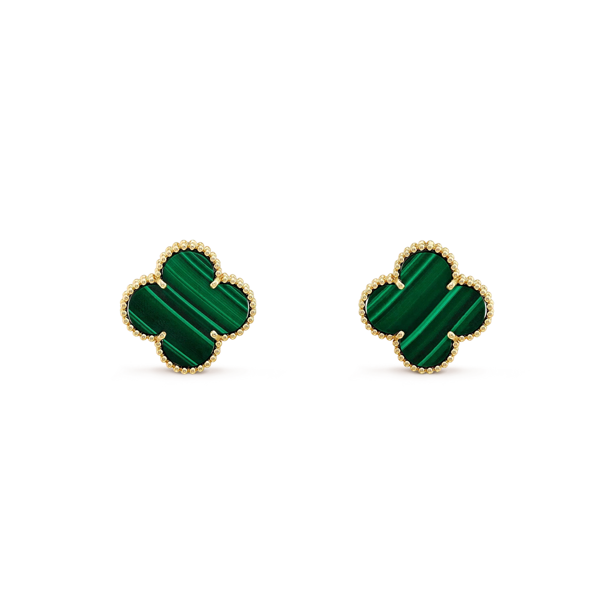 ⭐Miroze CLOVER MINI 9.5MM MALACHITE  EARRINGS