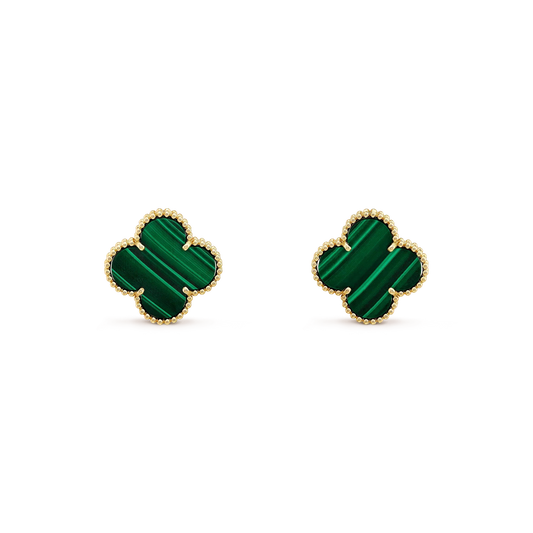 [⭐Miroze]CLOVER MINI 9.5MM MALACHITE  EARRINGS
