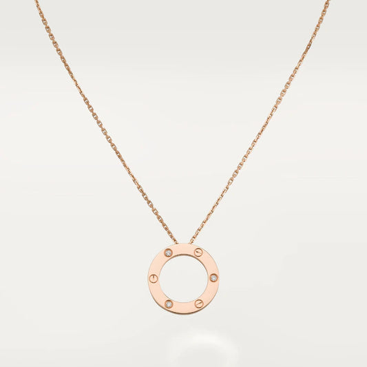 [⭐Miroze]LOVE NECKLACE 16MM 3 DIAMONDS