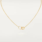 ⭐Miroze LOVE NECKLACE DOUBLE RING GOLD