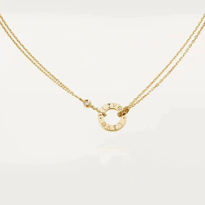 [⭐Miroze] LOVE NECKLACE 16MM 2 DIAMONDS