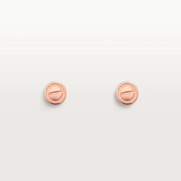 ⭐Miroze LOVE EARRINGS PINK GOLD 10MM