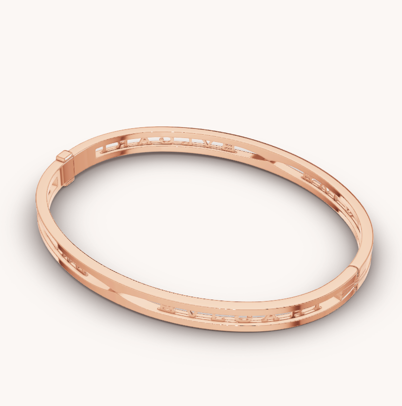 [⭐Veya]ZERO 1 SPIRAL LOGO PINK GOLD BRACELET