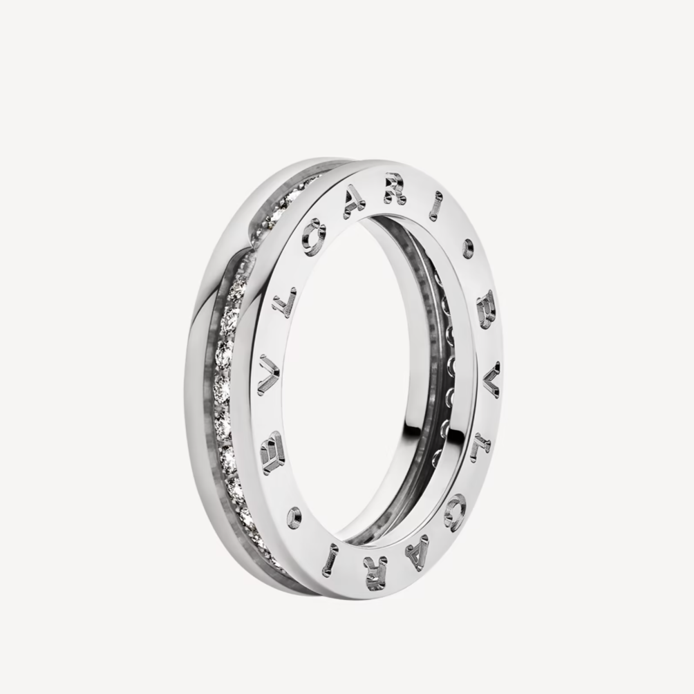 [⭐Veya]ZERO 1 ONE-BAND PAVED DIAMONDS ON THE SPIRAL RING