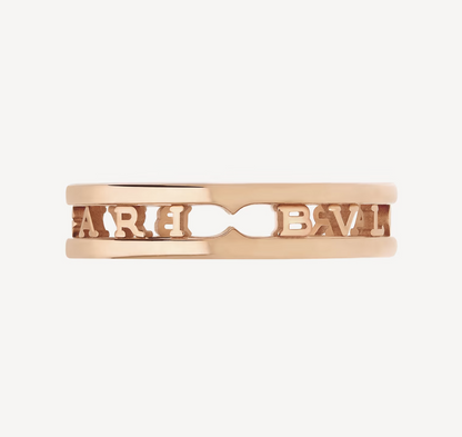 [⭐Miroze]ZERO 1 ONE-BAND WITH OPENWORK LOGO SPIRAL RING