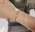 [⭐Miroze]Move Pavé Diamond Bangle Bracelet M