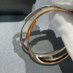 [⭐Miroze]Move Noa Rose Gold Pavé Diamond Bangle Bracelet
