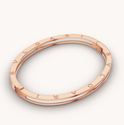 [⭐Miroze]ZERO 1 PINK GOLD WITH WHITE CERAMIC BRACELET