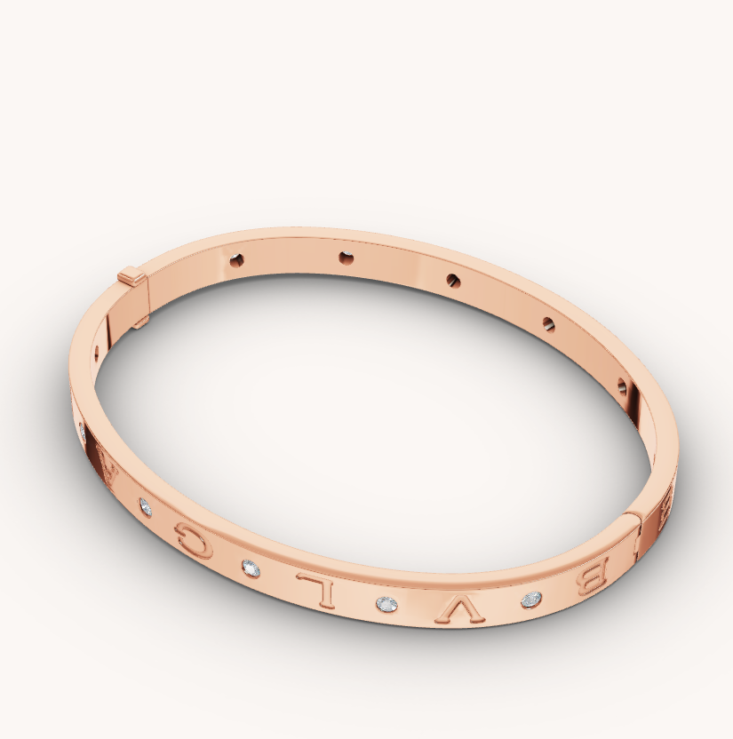 [⭐Veya]ZERO 1 PINK GOLD 12 DIAMONDS BRACELET