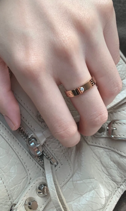 [⭐Miroze]LOVE RING 4MM 1 DIAMOND