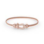 ⭐Miroze FORCE SMALL HORSESHOE  DIAMOND CHAIN ROPE BRACELET