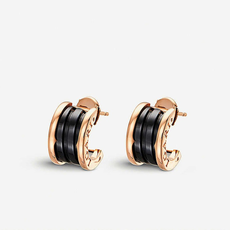 [⭐Veya]ZERO 1 PINK GOLD CERAMIC EARRINGS