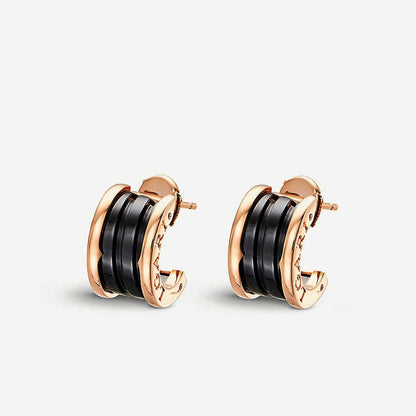 [⭐Miroze]ZERO 1 PINK GOLD CERAMIC EARRINGS