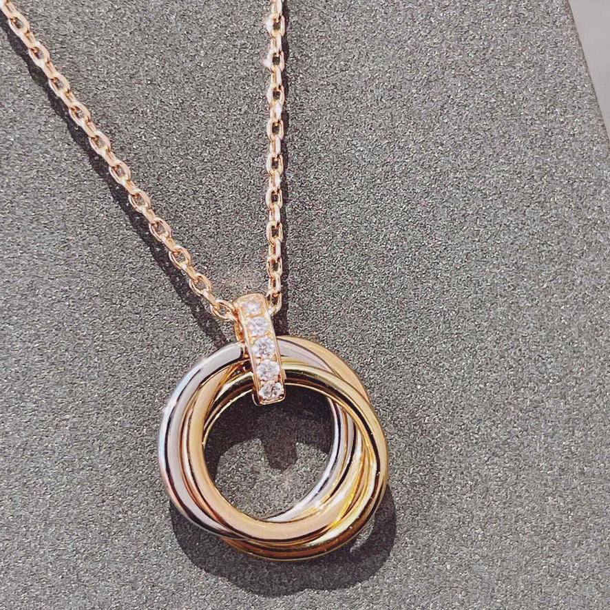 ⭐Miroze TRINITY NECKLACE GOLD  DIAMONDS
