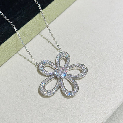 [⭐Miroze]FLOWERLACE NECKLACE FULL DIAMONDS