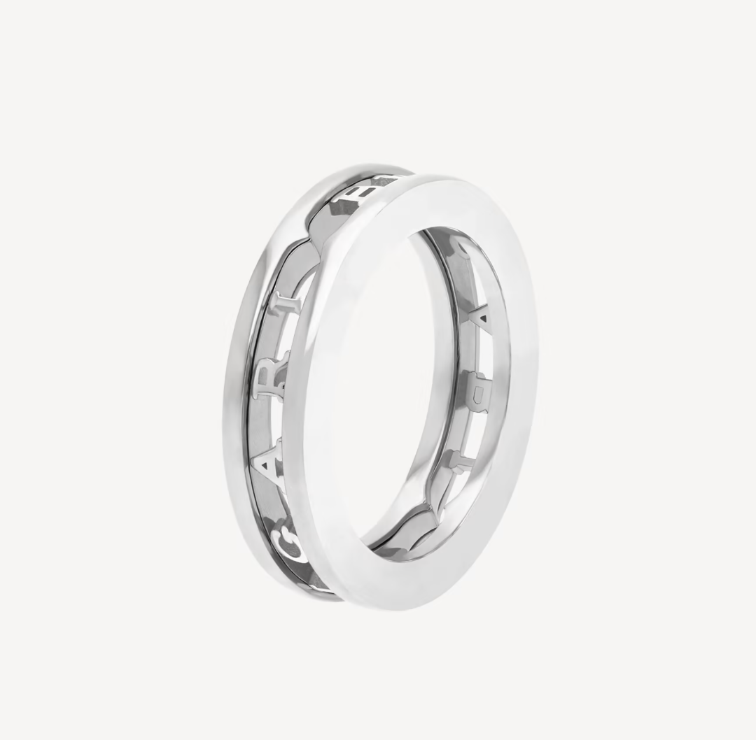 [⭐Veya]ZERO 1 ONE-BAND WITH OPENWORK LOGO SPIRAL RING