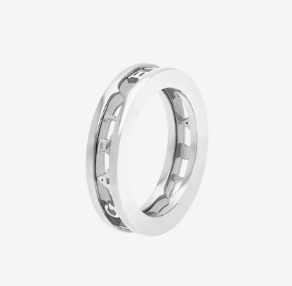 [⭐Miroze]ZERO 1 ONE-BAND WITH OPENWORK LOGO SPIRAL RING