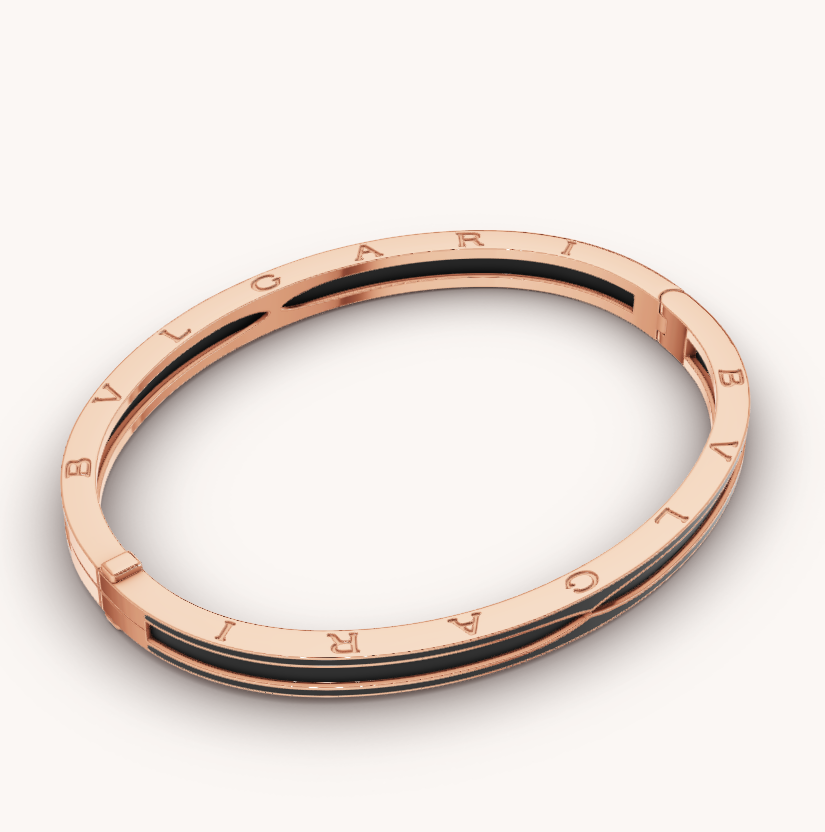 [⭐Miroze]ZERO 1 PINK GOLD WITH MATTE BLACK CERAMIC BRACELET