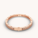 [⭐Veya]ZERO 1 SPIRAL AND PAVED DIAMOND PINK GOLD BRACELET