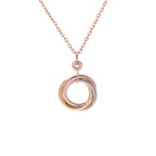 ⭐Miroze TRINITY SILVER GOLD PINK GOLD NECKLACE