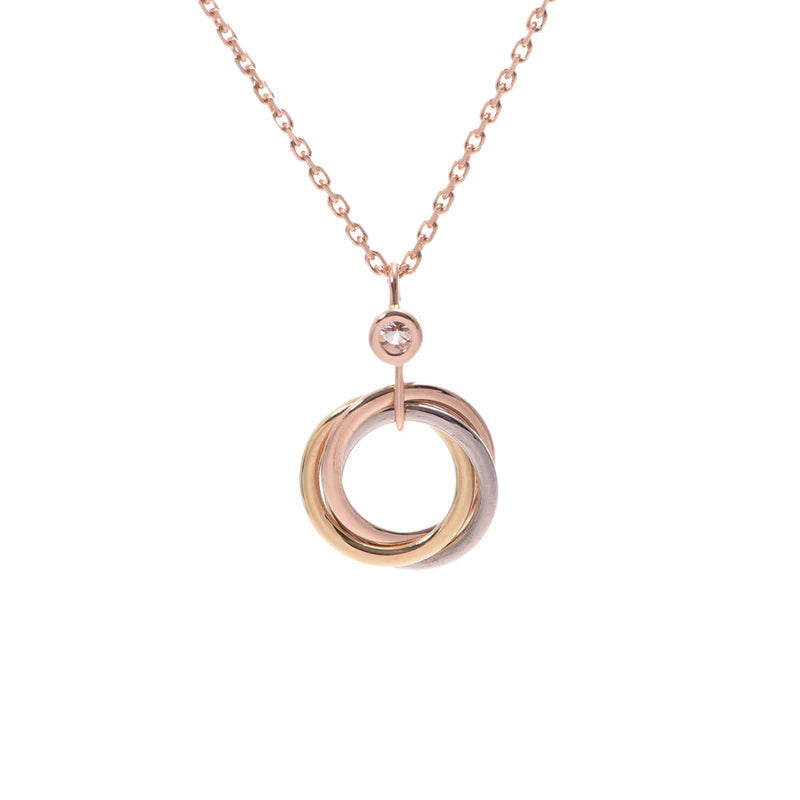 ⭐Miroze TRINITY SILVER GOLD PINK GOLD NECKLACE