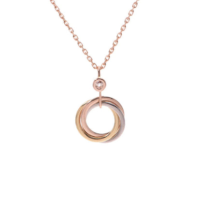 [⭐Miroze]TRINITY SILVER GOLD PINK GOLD NECKLACE