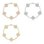 [⭐Miroze ] New  CLOVER 5 MOTIF FULL DIAMOND BRACELET COLLECTION